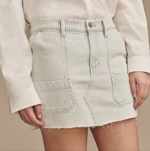 Lucky Brand Denim Stripe Skirt 4/27 NWOT